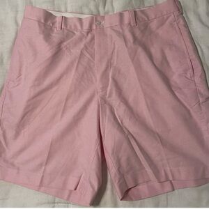 Classic Pink Flat Front Men's Shorts Preppy